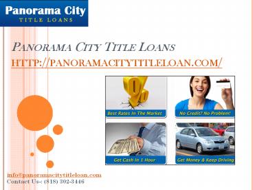 panorama city car title loans