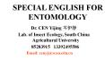 SPECIAL ENGLISH FOR ENTOMOLOGY PowerPoint PPT Presentation