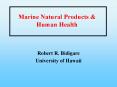 Marine Natural Products & Human Health PowerPoint PPT Presentation