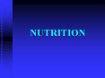 NUTRITION PowerPoint PPT Presentation