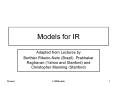 Models for IR PowerPoint PPT Presentation