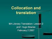 Collocation and translation