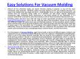 Vacuum Molding PowerPoint PPT Presentation