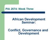 African Development Seminar