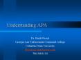 Understanding APA PowerPoint PPT Presentation