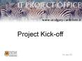 Project Kick-off PowerPoint PPT Presentation