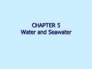 CHAPTER 5  Water and Seawater