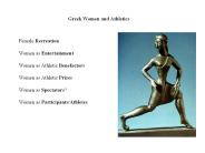 Greek Women and Athletics