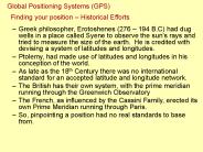 Global Positioning Systems (GPS)