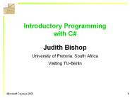 Introductory Programming with C