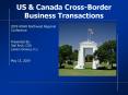 US & Canada Cross-Border Business Transactions 2009 ASWA