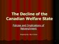 The Decline of the Canadian Welfare State PowerPoint PPT Presentation