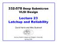 332:578 Deep Submicron VLSI Design Lecture 23 Latchup and Reliability PowerPoint PPT Presentation