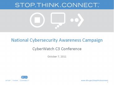 National Cybersecurity Awareness Campaign