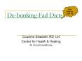 De-bunking Fad Diets PowerPoint PPT Presentation