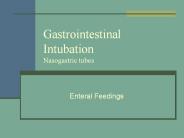 Gastrointestinal Intubation Nasogastric tubes