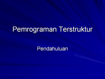 Pemrograman Terstruktur