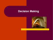 Decision Making