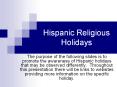 Hispanic Religious Holidays PowerPoint PPT Presentation