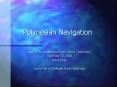 Polynesian Navigation PowerPoint PPT Presentation