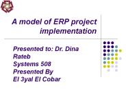 A model of ERP project implementation