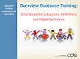 Overview Guidance Training: ECEA Disability Categories PowerPoint PPT Presentation