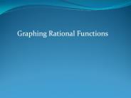 Graphing Rational Functions