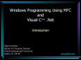 Windows Programming Using MFC and Visual C   .Net PowerPoint PPT Presentation