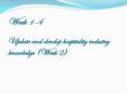 Week 1-4 Update and develop hospitality industry knowledge (Week 2) PowerPoint PPT Presentation