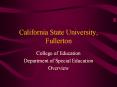 California State University, Fullerton PowerPoint PPT Presentation