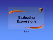 Evaluating Expressions