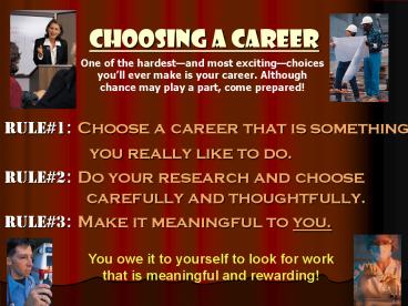 Choosing a Career