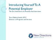 Introducing Yourself To A Potential Employer