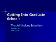 Getting Into Graduate School