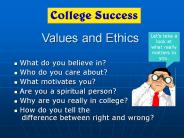 Values and Ethics