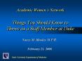 Academic Women’s Network  Things You Should Know to Thrive as a Staff Member at Duke PowerPoint PPT Presentation
