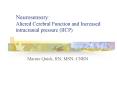 Neurosensory: Altered Cerebral Function and Increased intracranial pressure (IICP) PowerPoint PPT Presentation