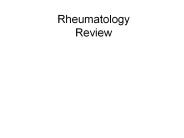 Rheumatology Review