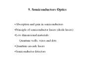 9. Semiconductors Optics