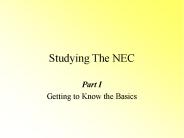 Studying The NEC
