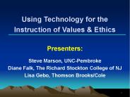 Using Technology for the