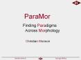 ParaMor PowerPoint PPT Presentation