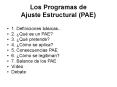 Los Programas de Ajuste Estructural (PAE) PowerPoint PPT Presentation