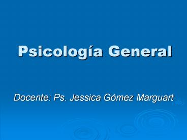 Psicologнa General