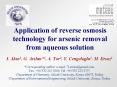 Application of reverse osmosis technology for arsenic removal from aqueous solution PowerPoint PPT Presentation