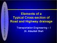 Elements of a Typical Cross-section of Road and Highway drainage PowerPoint PPT Presentation