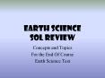 EARTH SCIENCE SOL REVIEW PowerPoint PPT Presentation
