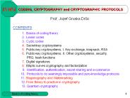 CODING, CRYPTOGRAPHY and CRYPTOGRAPHIC PROTOCOLS