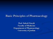 Basic Principles of Pharmacology