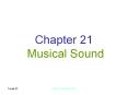 Chapter 21 Musical Sound PowerPoint PPT Presentation